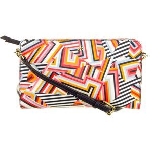 Tory Burch Kerrington geometric T leather crossbody purse bag